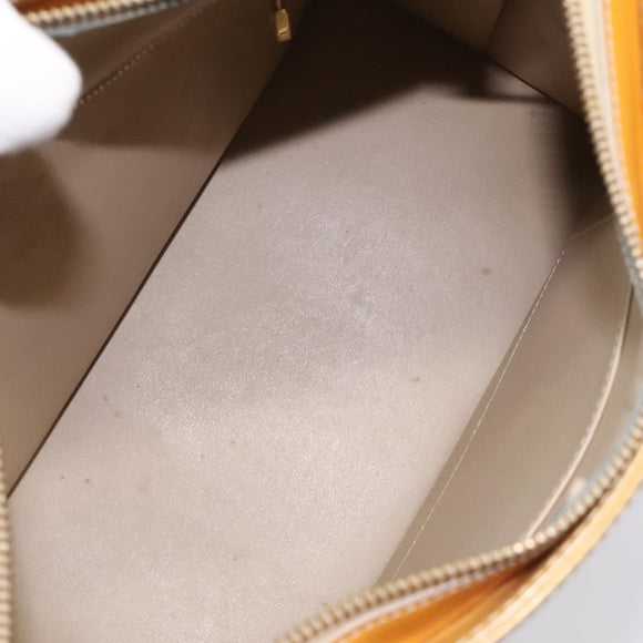 LOUIS VUITTON Monogram Vernis Houston Hand Bag Beige M91004 LV Auth ki5519