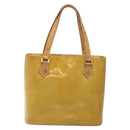 LOUIS VUITTON Monogram Vernis Houston Hand Bag Beige M91004 LV Auth ki5519-3