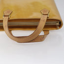 LOUIS VUITTON Monogram Vernis Houston Hand Bag Beige M91004 LV Auth ki5519-7