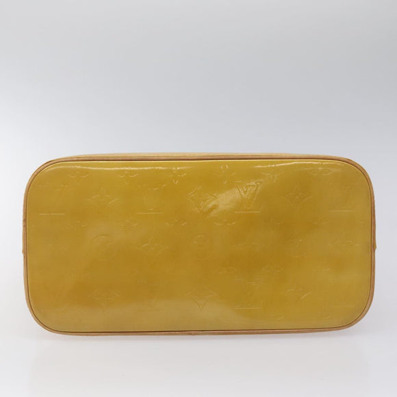 LOUIS VUITTON Monogram Vernis Houston Hand Bag Beige M91004 LV Auth ki5519