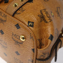 MCM Vicetos Logogram Hand Bag PVC Leather Brown Gold Auth ki5520-16