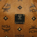 MCM Vicetos Logogram Hand Bag PVC Leather Brown Gold Auth ki5520-12
