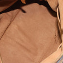 MCM Vicetos Logogram Hand Bag PVC Leather Brown Gold Auth ki5520-11