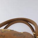 MCM Vicetos Logogram Hand Bag PVC Leather Brown Gold Auth ki5520-14