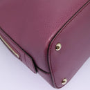 GUCCI Lady Dollar Hand Bag Leather 2way Gold Pink Auth ki5528AV-16