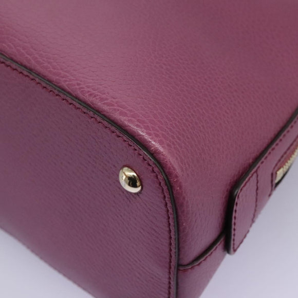 GUCCI Lady Dollar Hand Bag Leather 2way Gold Pink Auth ki5528AV
