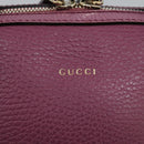 GUCCI Lady Dollar Hand Bag Leather 2way Gold Pink Auth ki5528AV-18