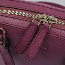 GUCCI Lady Dollar Hand Bag Leather 2way Gold Pink Auth ki5528AV-19