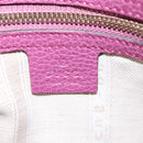 GUCCI Lady Dollar Hand Bag Leather 2way Gold Pink Auth ki5528AV-20