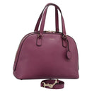 GUCCI Lady Dollar Hand Bag Leather 2way Gold Pink Auth ki5528AV-1