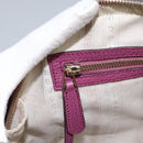 GUCCI Lady Dollar Hand Bag Leather 2way Gold Pink Auth ki5528AV-23