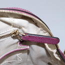 GUCCI Lady Dollar Hand Bag Leather 2way Gold Pink Auth ki5528AV-26