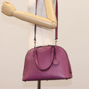 GUCCI Lady Dollar Hand Bag Leather 2way Gold Pink Auth ki5528AV-29