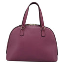 GUCCI Lady Dollar Hand Bag Leather 2way Gold Pink Auth ki5528AV-2