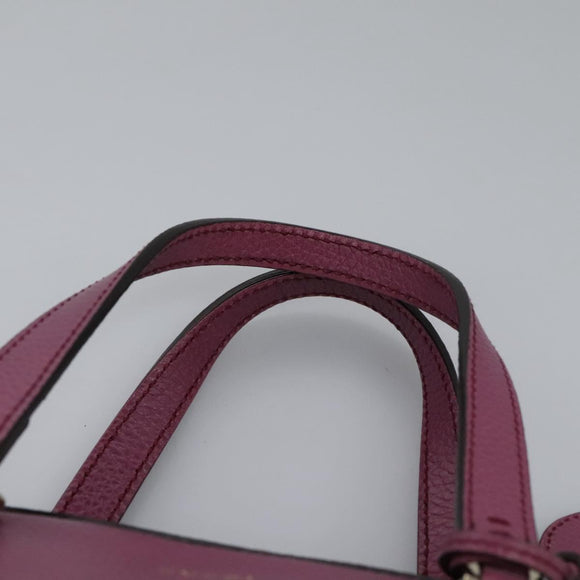 GUCCI Lady Dollar Hand Bag Leather 2way Gold Pink Auth ki5528AV