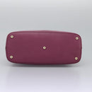 GUCCI Lady Dollar Hand Bag Leather 2way Gold Pink Auth ki5528AV-5
