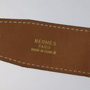 HERMES Twotone Constance H Belt Leather 31.1"" Black Auth ki5531-11