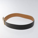 HERMES Twotone Constance H Belt Leather 31.1"" Black Auth ki5531-4