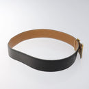 HERMES Twotone Constance H Belt Leather 31.1"" Black Auth ki5531-5