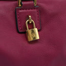 LOEWE Amazonas Mini Boston Bag Leather 2way Pink Gold Auth ki5532V-18