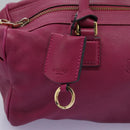 LOEWE Amazonas Mini Boston Bag Leather 2way Pink Gold Auth ki5532V-10