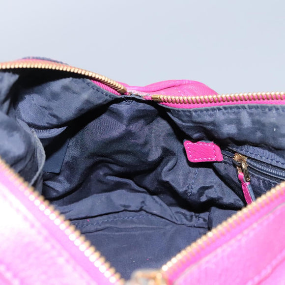 LOEWE Amazonas Mini Boston Bag Leather 2way Pink Gold Auth ki5532V