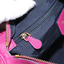 LOEWE Amazonas Mini Boston Bag Leather 2way Pink Gold Auth ki5532V-23