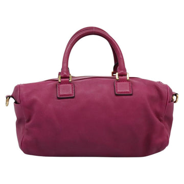 LOEWE Amazonas Mini Boston Bag Leather 2way Pink Gold Auth ki5532V - 0