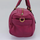 LOEWE Amazonas Mini Boston Bag Leather 2way Pink Gold Auth ki5532V-4
