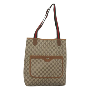 GUCCI GG Supreme Web Sherry Line Bag PVC Beige Green Red 40 02 003 Auth ki5541