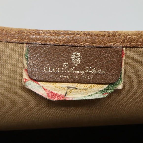 GUCCI GG Supreme Web Sherry Line Bag PVC Beige Green Red 40 02 003 Auth ki5541