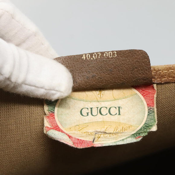 GUCCI GG Supreme Web Sherry Line Bag PVC Beige Green Red 40 02 003 Auth ki5541