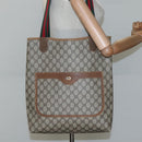 GUCCI GG Supreme Web Sherry Line Bag PVC Beige Green Red 40 02 003 Auth ki5541-21
