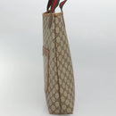 GUCCI GG Supreme Web Sherry Line Bag PVC Beige Green Red 40 02 003 Auth ki5541-4