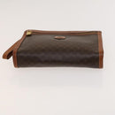 CELINE Macadam Canvas hand Clutch Bag PVC Leather 5 Set Brown Beige Auth ki5555-26