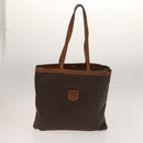 CELINE Macadam Canvas hand Clutch Bag PVC Leather 5 Set Brown Beige Auth ki5555-2