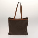 CELINE Macadam Canvas hand Clutch Bag PVC Leather 5 Set Brown Beige Auth ki5555-3