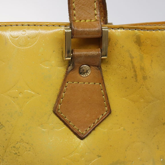 LOUIS VUITTON Monogram Vernis Houston Hand Bag Gris M91053 LV Auth ki5565