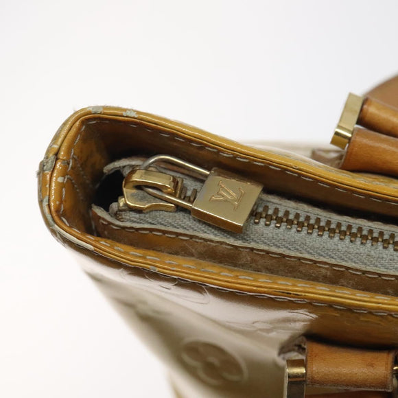 LOUIS VUITTON Monogram Vernis Houston Hand Bag Gris M91053 LV Auth ki5565