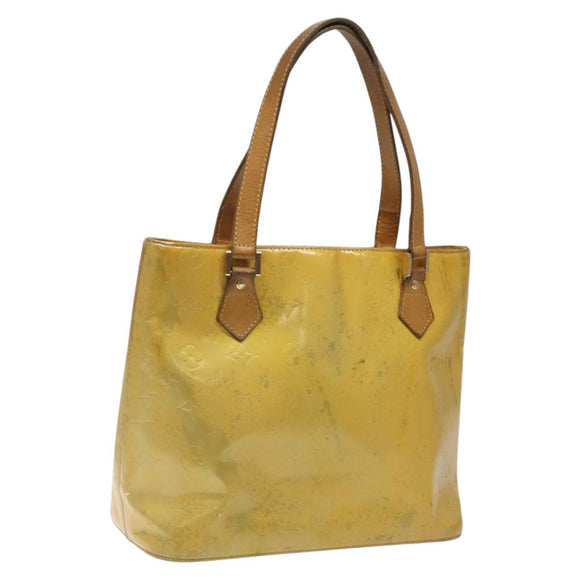 LOUIS VUITTON Monogram Vernis Houston Hand Bag Gris M91053 LV Auth ki5565