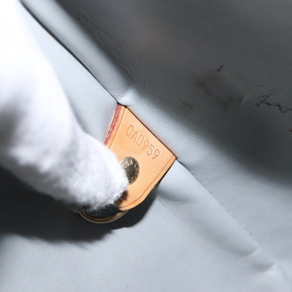 LOUIS VUITTON Monogram Vernis Houston Hand Bag Gris M91053 LV Auth ki5565