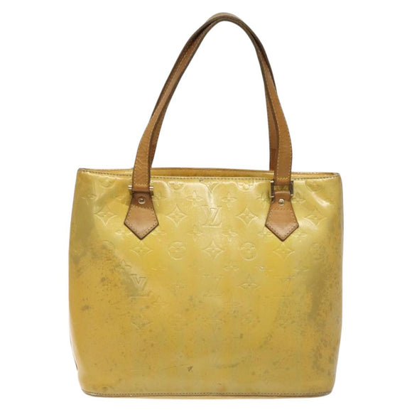 LOUIS VUITTON Monogram Vernis Houston Hand Bag Gris M91053 LV Auth ki5565