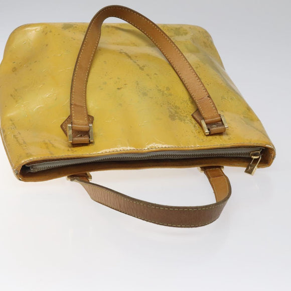 LOUIS VUITTON Monogram Vernis Houston Hand Bag Gris M91053 LV Auth ki5565