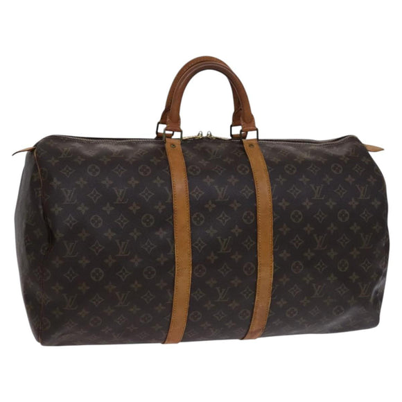 LOUIS VUITTON Monogram Keepall 55 Boston Bag M41424 LV Auth ki5574