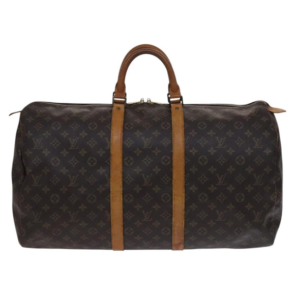 LOUIS VUITTON Monogram Keepall 55 Boston Bag M41424 LV Auth ki5574