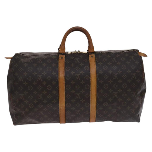 LOUIS VUITTON Monogram Keepall 55 Boston Bag M41424 LV Auth ki5574