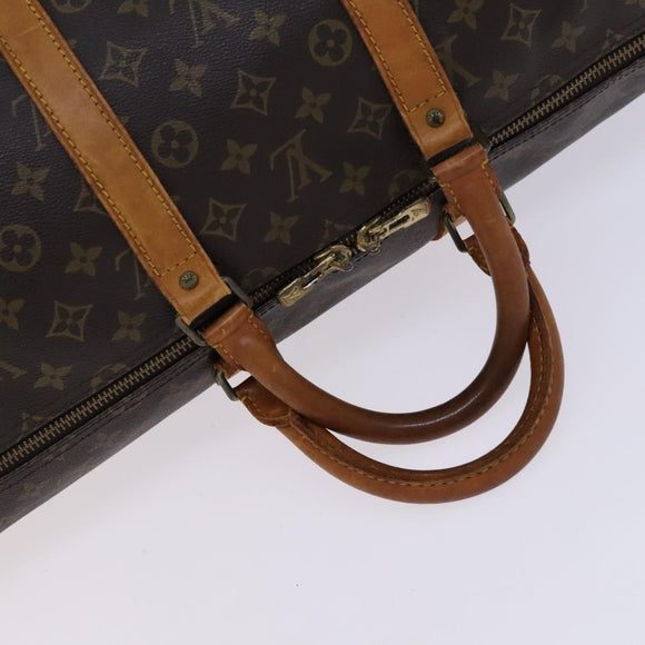 LOUIS VUITTON Monogram Keepall 55 Boston Bag M41424 LV Auth ki5574