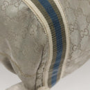 GUCCI GG Canvas Sherry Line Tote Bag Silver Blue 189669 Auth ki5579-15