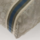 GUCCI GG Canvas Sherry Line Tote Bag Silver Blue 189669 Auth ki5579-16