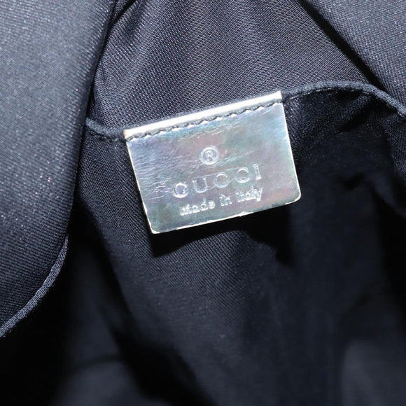 GUCCI GG Canvas Sherry Line Tote Bag Silver Blue 189669 Auth ki5579